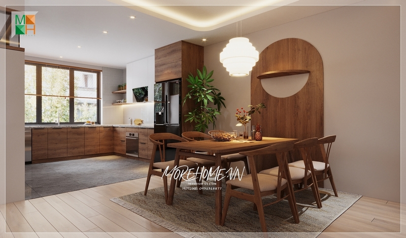 Tủ bếp chữ L gỗ công nghiệp có cửa sổ nhà phố được đặt gần nhau với các đồ dùng nhà bếp, giúp cho việc sử dụng của người nội trợ trở nên tiện lợi hơn.